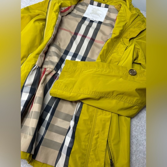 Burberry Girls Light Jacket Mustard Citrus Yellow Size 12Y - Picture 5 of 10